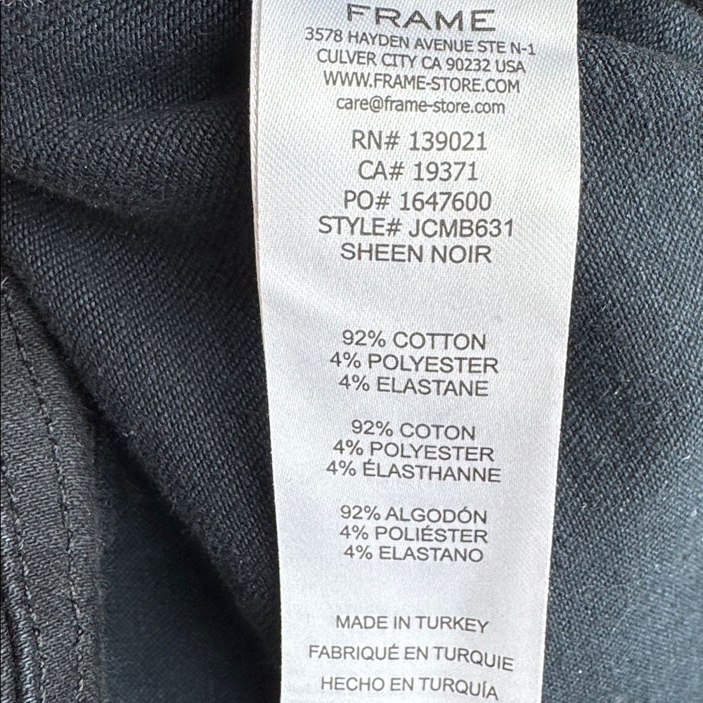 Frame High Rise Jetset Black Mini Boot Jeans - Picture 3 of 5
